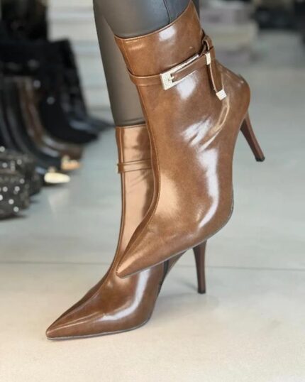 6397 - نيم بوت پاشنه سگک نگيني 6397